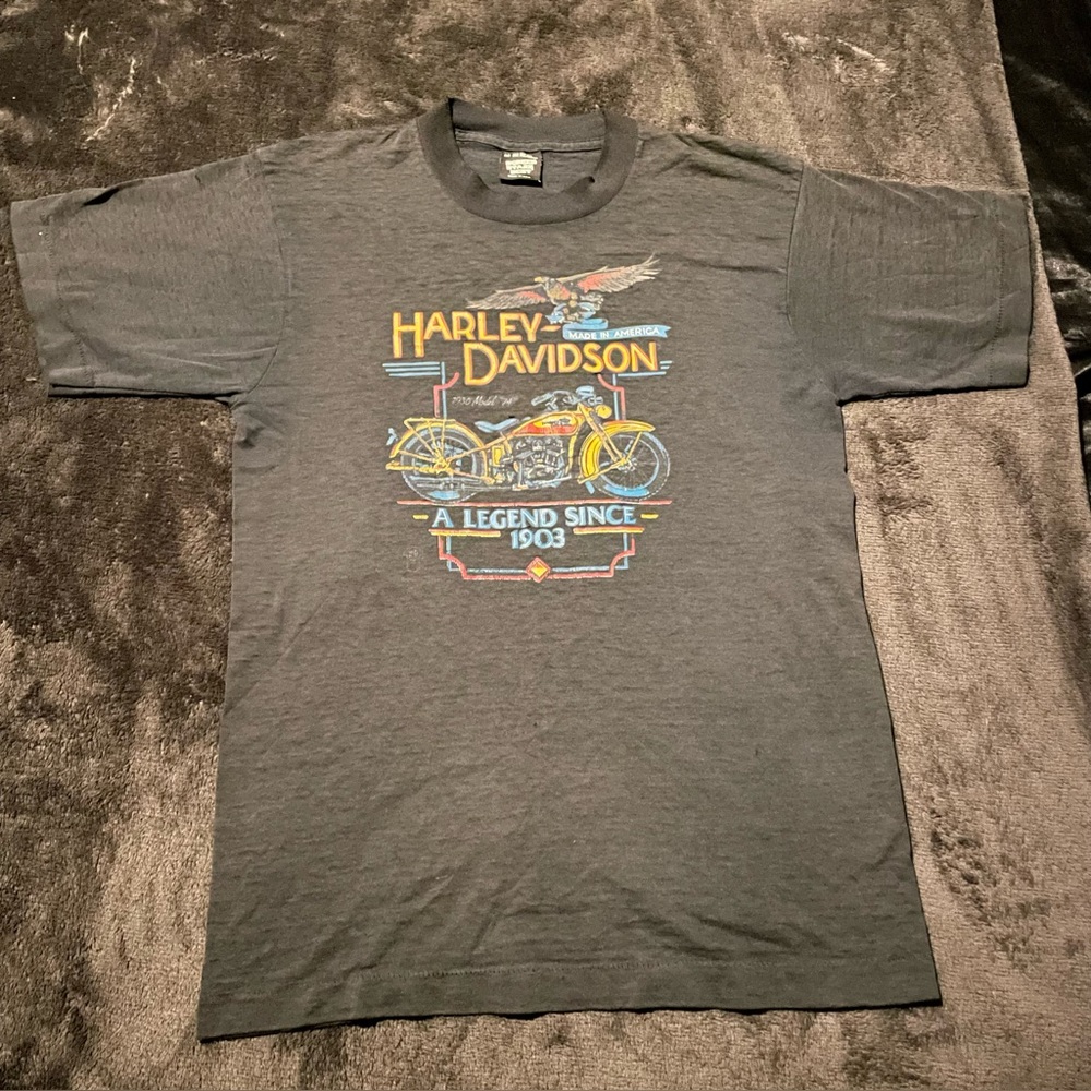 ULTRA RARE VINTAGE SCREEN STARS HARLEY DAVIDSON MODEL 74 1903 SHIRT MEN'S SIZE M